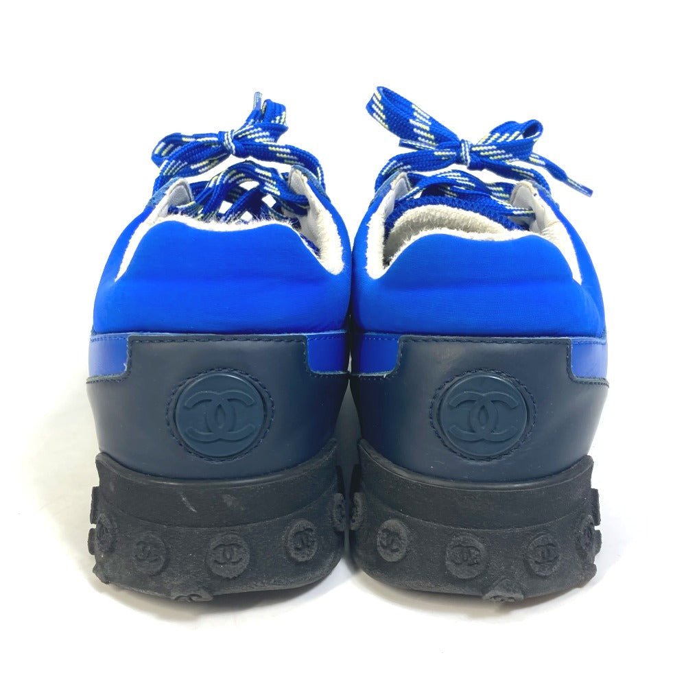 CHANEL sneakers G34086ï¿½@ Nylon/Leather, Nylon blue CC COCO Mark Women 35