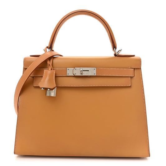 Hermes Vache Natural Kelly Sellier 28
