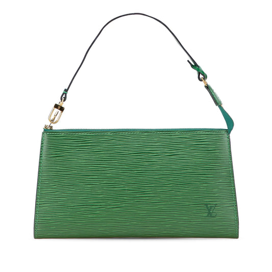Green Louis Vuitton Epi Pochette Accessoires Shoulder Bag
