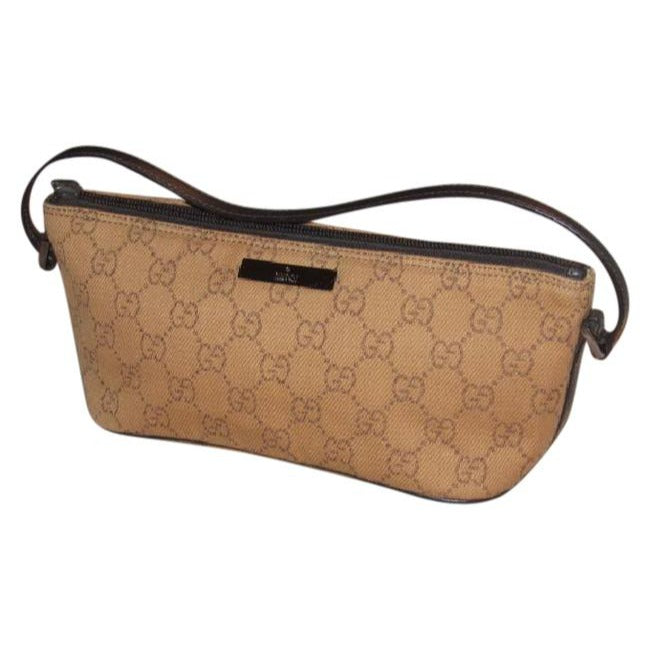 Gucci   Rusty Orange Large G Logo Print Canvas Brown Leather And Hobo Bag