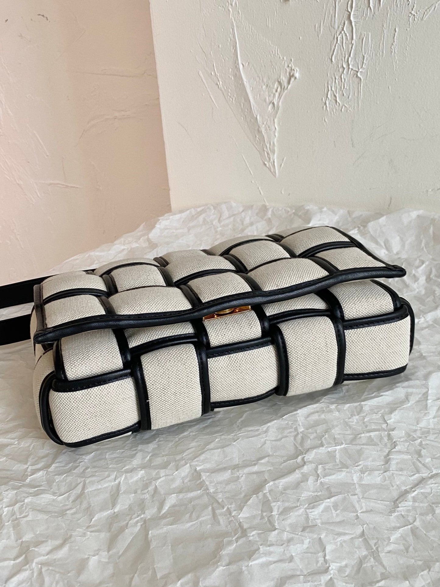 Top Quality Padded Cassette Beige And Black, For Women, Bags 10.2in/26cm 710210V2AJ19811