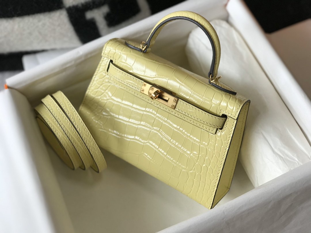 Top Quality Kelly Cream For Women Gold Toned Hardware 7.8in/20cm