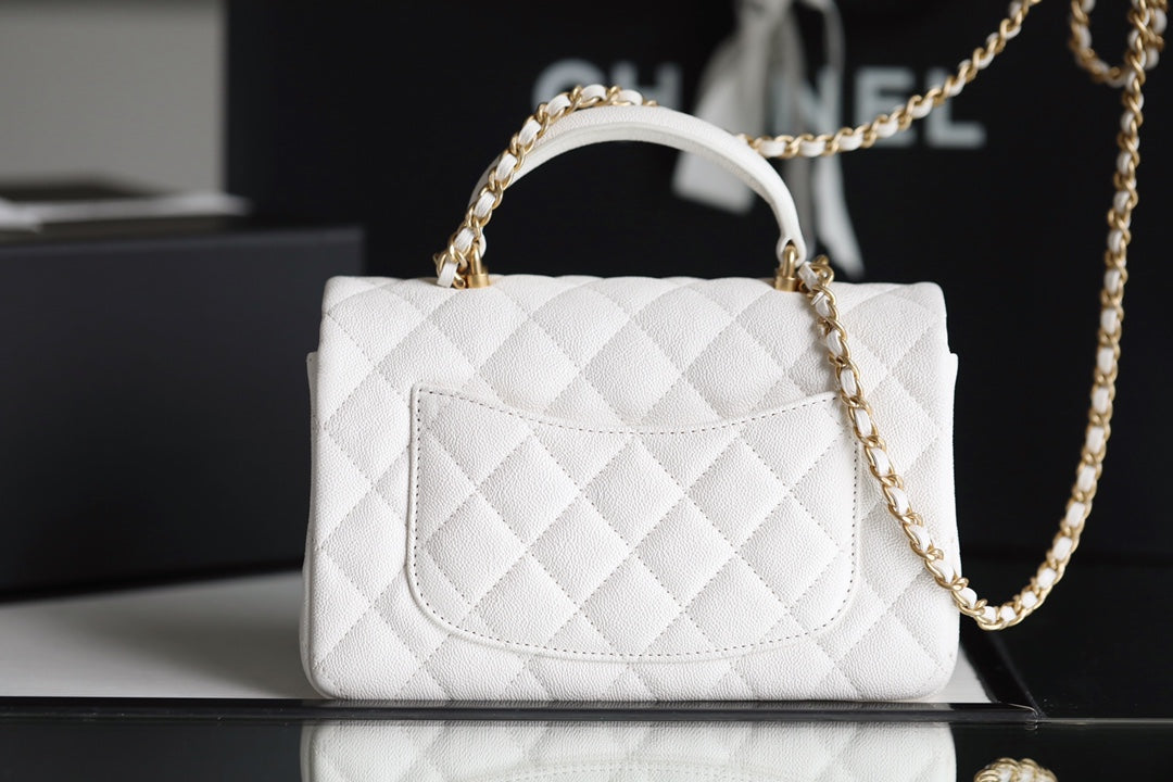 CHLMini Top Qualityapbag With Top Handle White For Women 7.8in/20cm