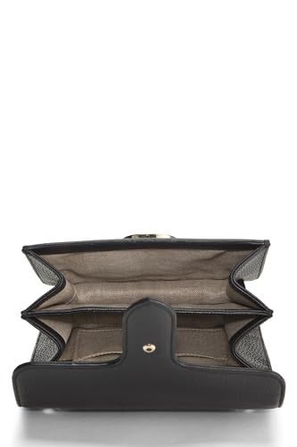 Gucci, Black Leather Interlocking Crossbody Small, Black