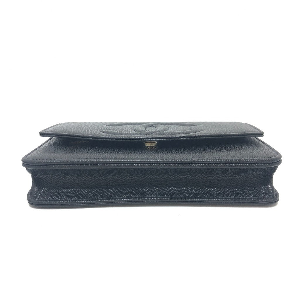 CHANEL Shoulder Bag Caviar skin black MÃ©tiers d'Art Collection COCO Mark