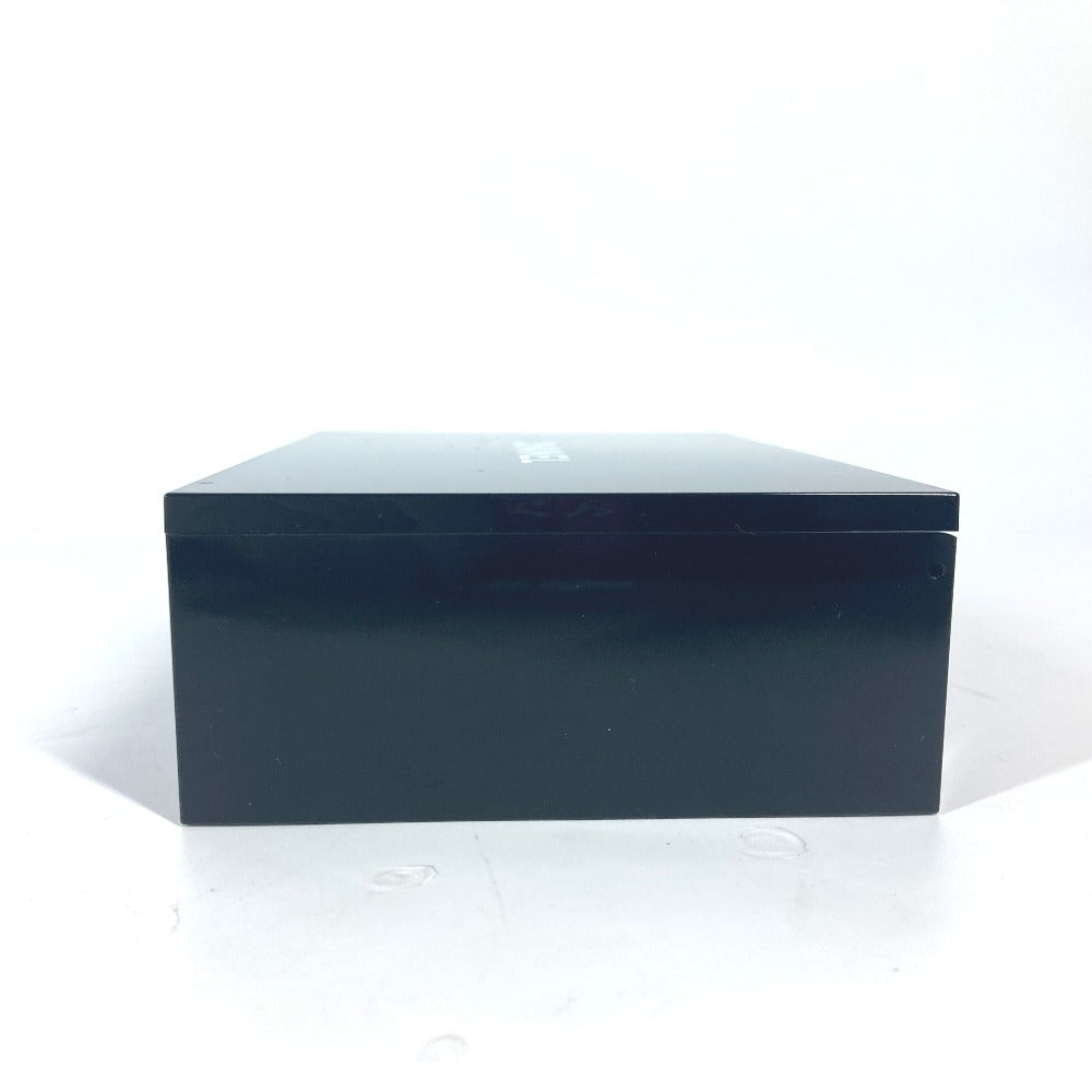 CHANEL Accessory case plastic black With mirror logo jewelry case