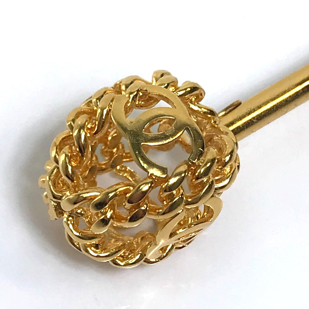 CHANEL hair accessory metal gold 98A COCO Mark Chain Ball Women