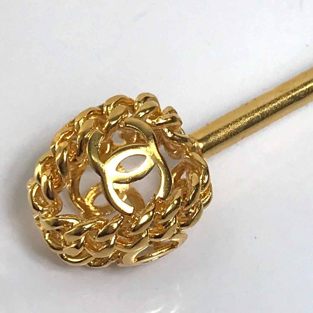 CHANEL hair accessory metal gold 98A COCO Mark Chain Ball Women