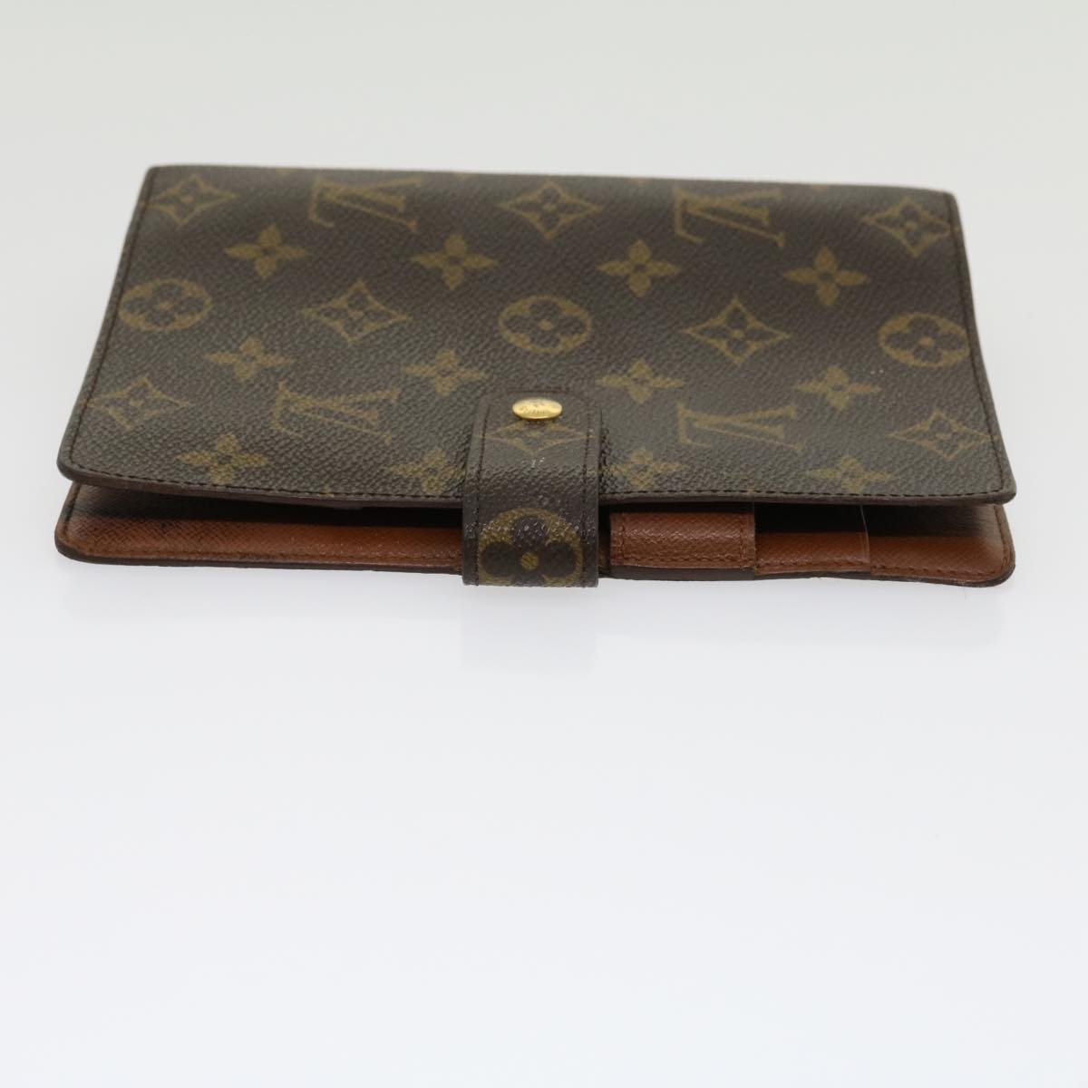 LOUIS VUITTON Monogram Agenda MM Day Planner Cover R20105 LV Auth 31195