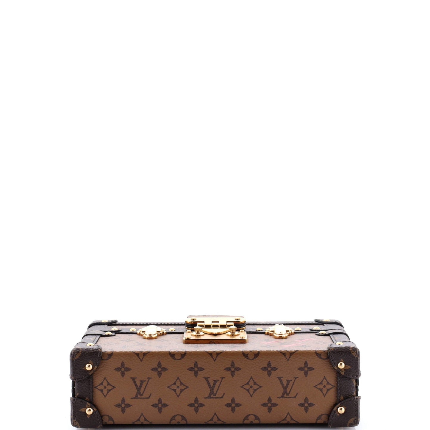 Louis Vuitton Petite Malle Handbag Reverse Monogram Canvas