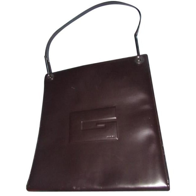 Gucci   Brown Patent Leather Shoulder Bag