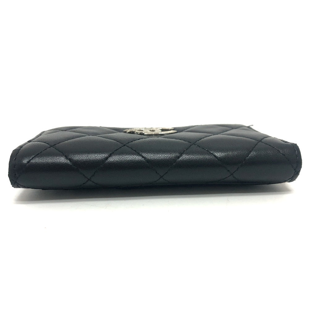 CHANEL Coin case AP3732 lambskin black Matrasse COCO Mark Star Women  d