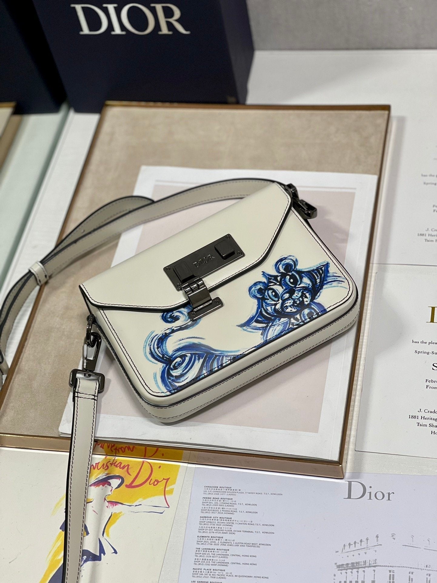 Top Quality Lock Handbag White For Women 7.5in/19cm CD