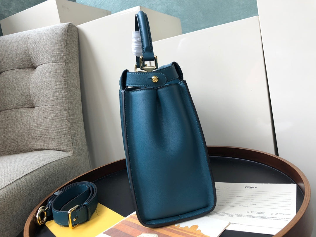 Top QualityTop Quality Handle Bag Blue For Woman 12in/32cm