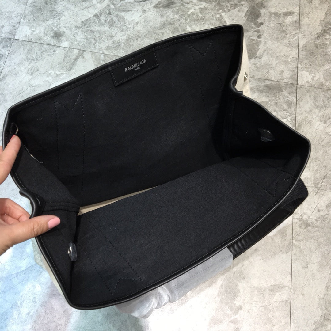 Balen Navy MeTop Qualityum Cabas Tote Bag In Black, For Women,  Bags 14.1in/36cm 5812922HH3N9260