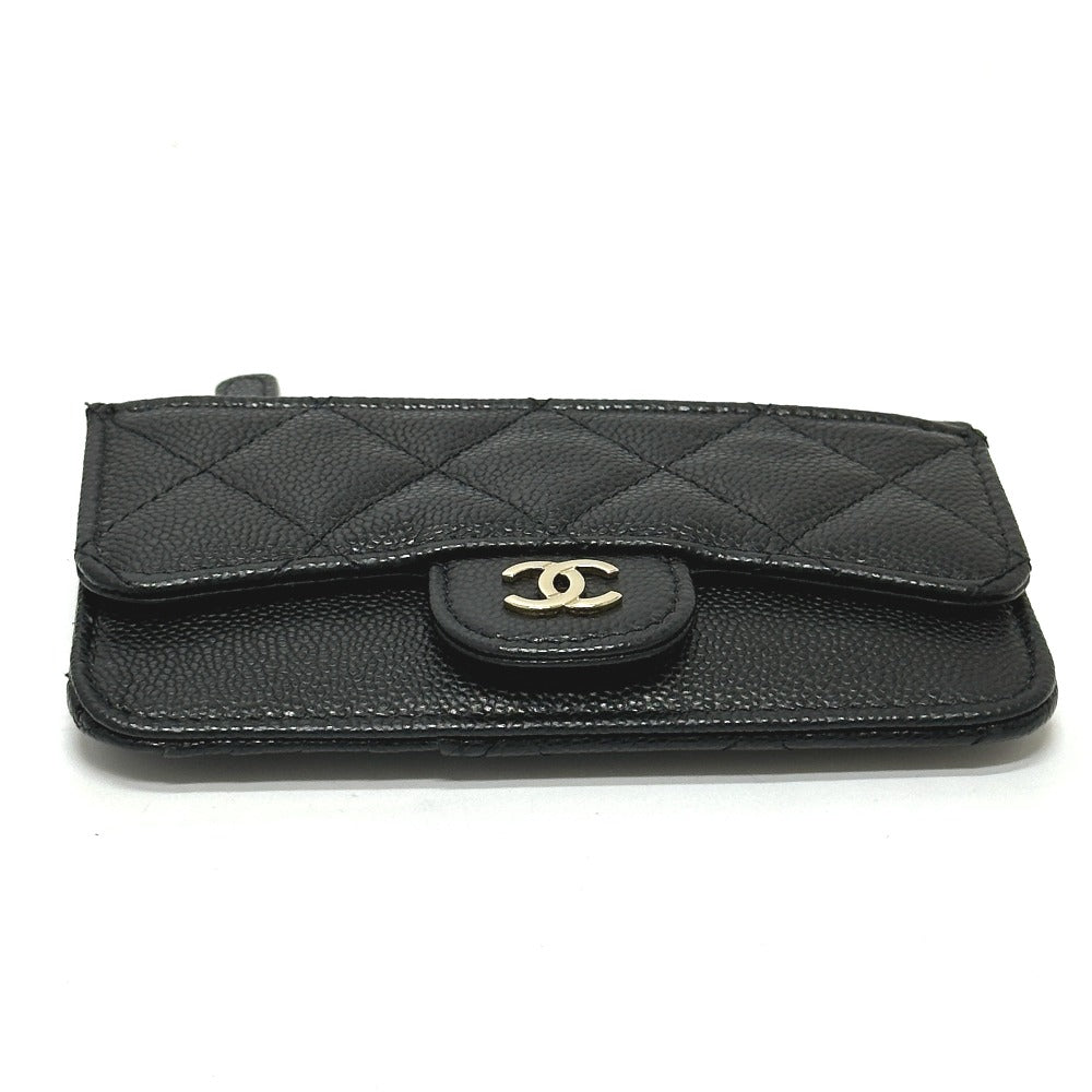 CHANEL Coin case AP2570 Caviar skin black Fragment case COCO Mark Matelasse Classic Women