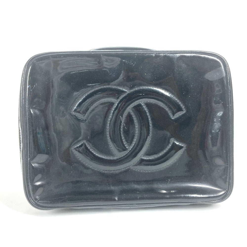 CHANEL Vanity bag enamel black   CC COCO Mark Women