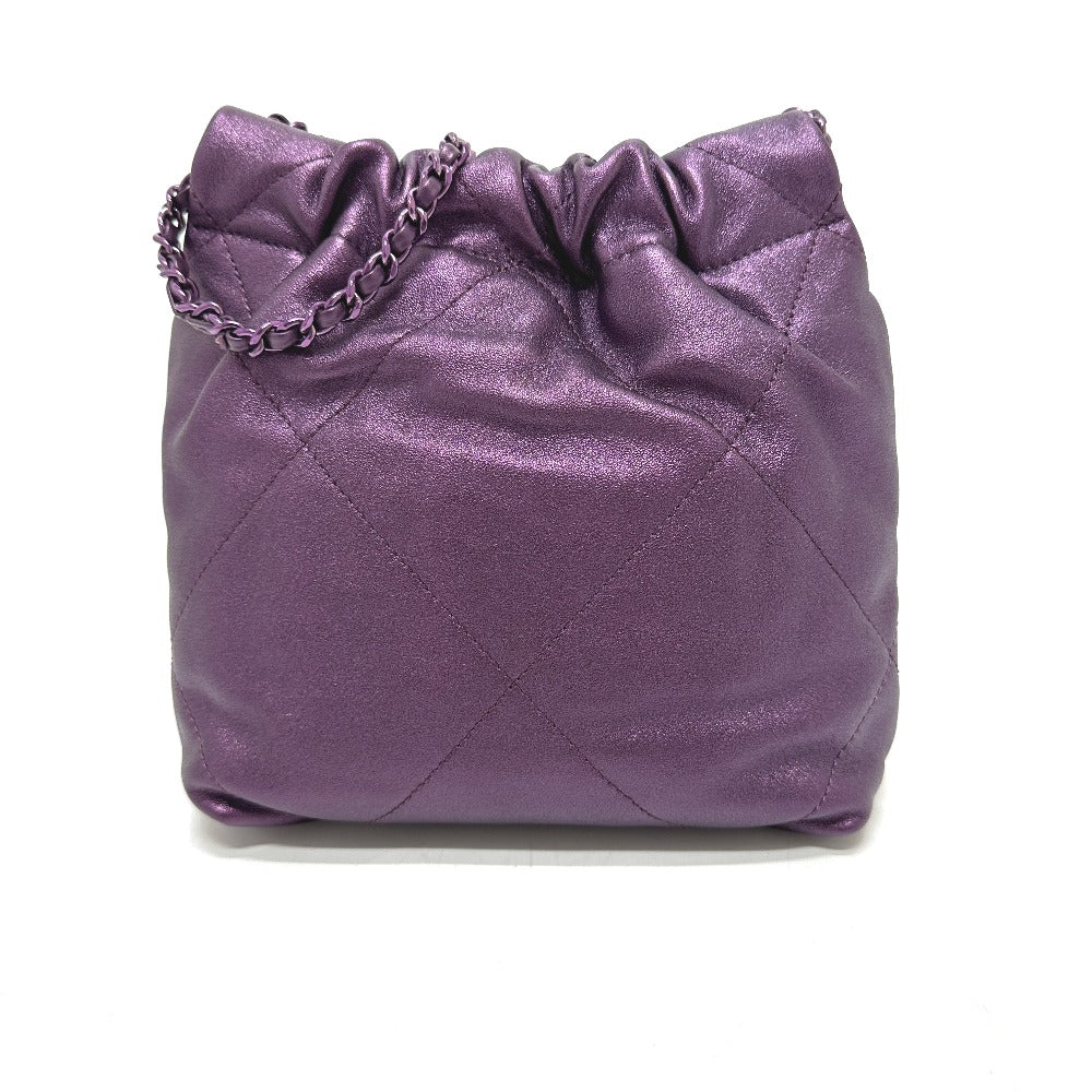 CHANEL Shoulder Bag AS3980 leather purple CHANEL22 Glitter All Purple Women