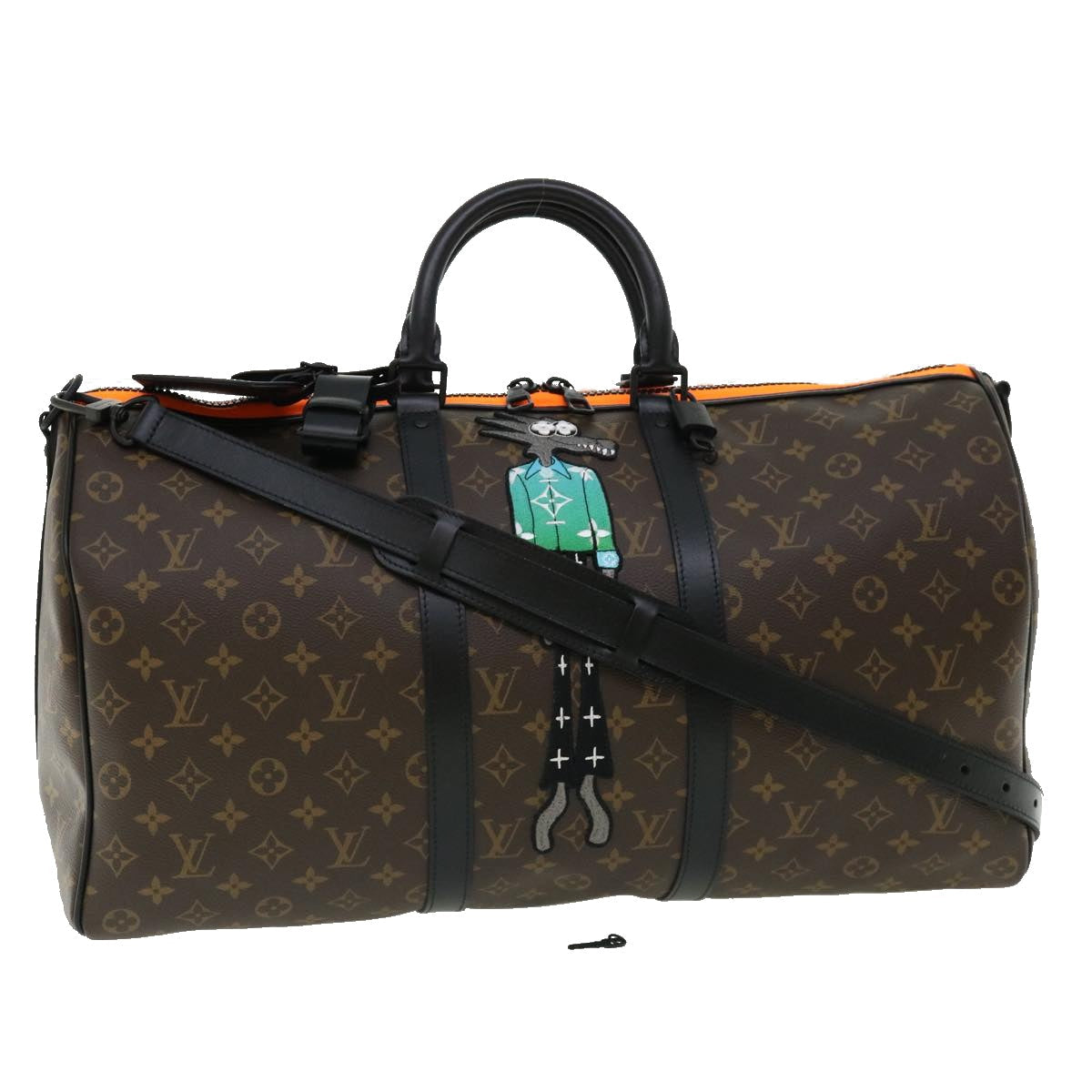 LOUIS VUITTON Cartoon Virgil Keepall Bandouliere50 Boston Bag M45616 Auth 31893A