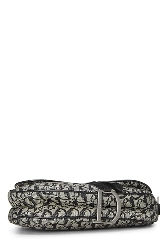 Dior,  Black Trotter Canvas Double Saddle Bag, Black