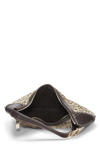Gucci, Brown Horsebit Canvas Hobo, Brown