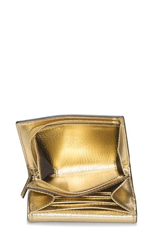 Gucci, Gold GG Supreme Canvas Compact Wallet, Gold