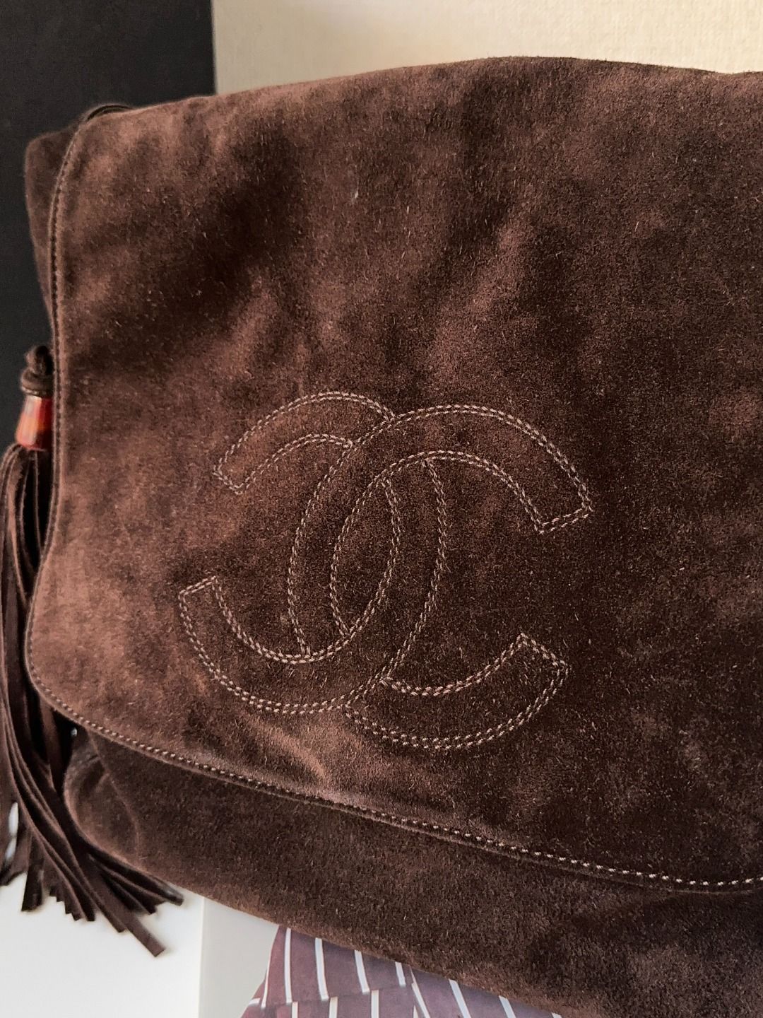 Chanel Suede CC Tassel Messenger Bag - Brown Shoulder Bags, Handbags MR27032025367222