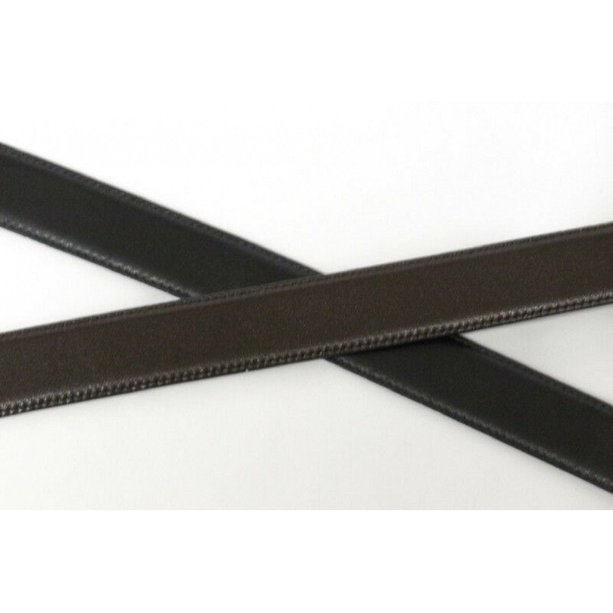 , NOS, Gucci, brown or black leather, reversible belt with a removable, rectsngular gold tone buckle with red and green enamel