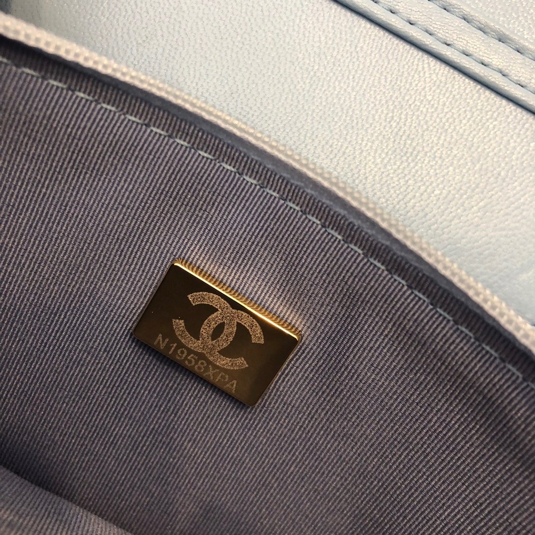 CHLOriginal Small Classic Flap Bag Gold Hardware Blue For Women, Women’s Handbags, Shoulder Bags 7.5in/19cm AP33814
