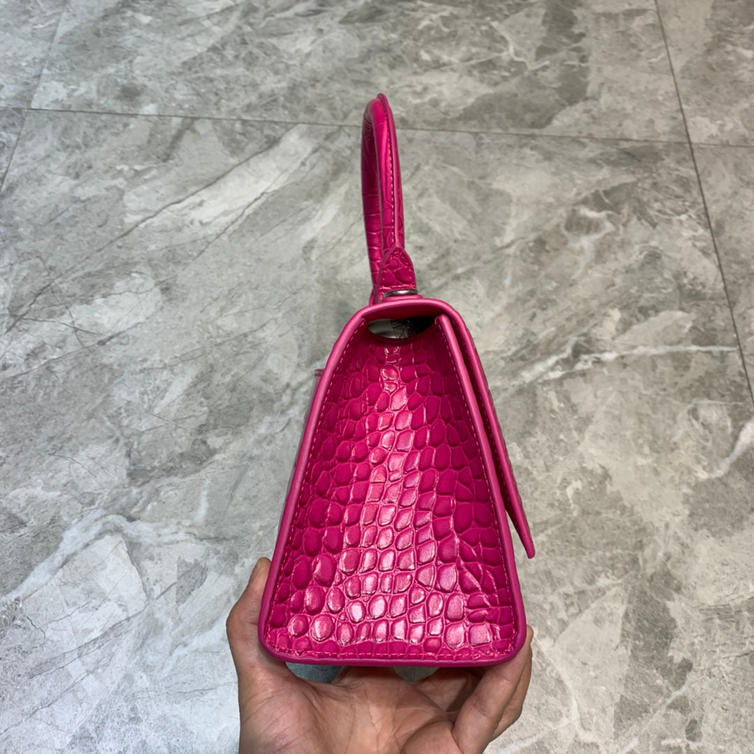 Top Quality Hourglass Small Handbag In Dark Pink, For Women,  Bags 9in/23cm