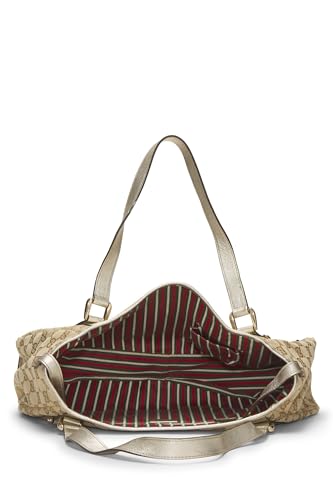 Gucci, Gold Original GG Canvas Abbey Tote, Gold