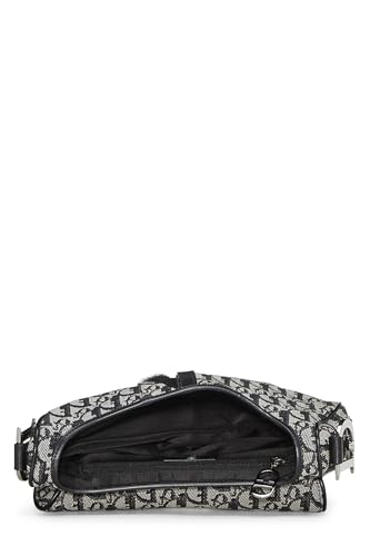 Dior,  Black Trotter Canvas Double Saddle Bag, Black