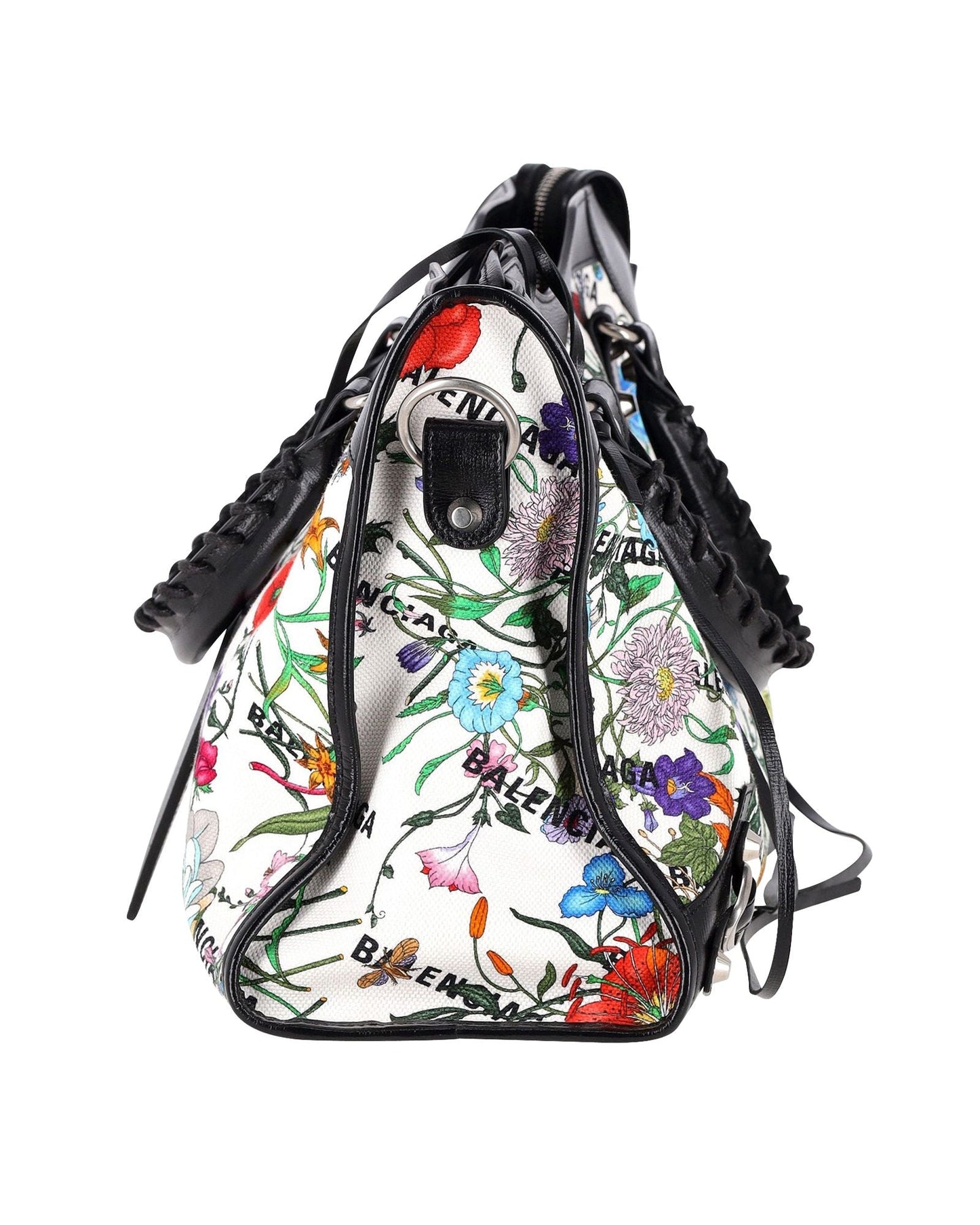 Gucci x Luxury Balenciaga Trending 2025 The Hacker Project Floral Neo Classic Bag Medium in White Floral Canvas