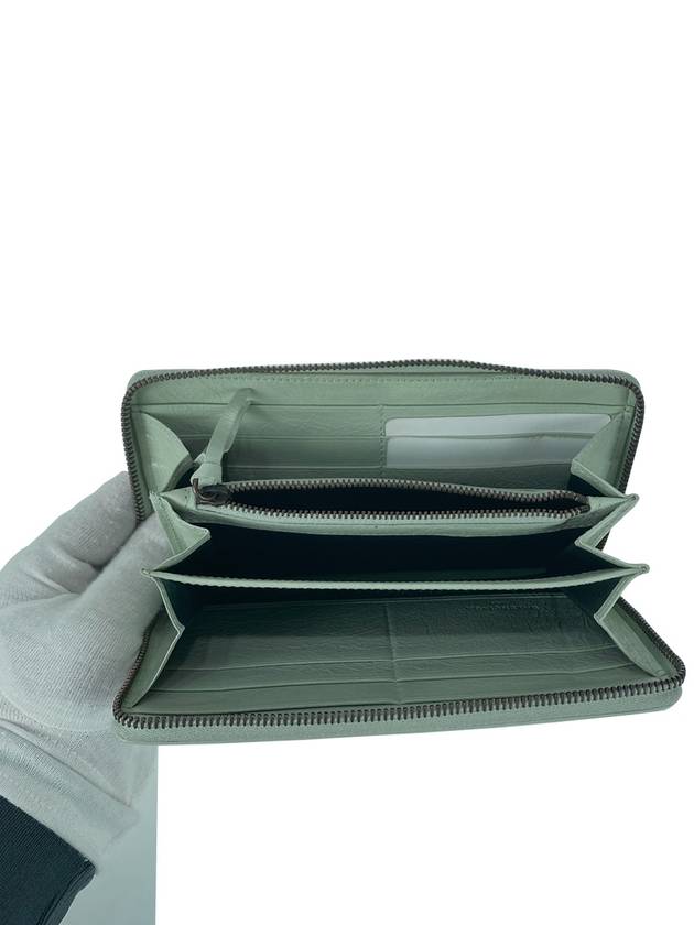 Luxury Balenciaga Trending 2025   Zipper Around Long Wallet Mint