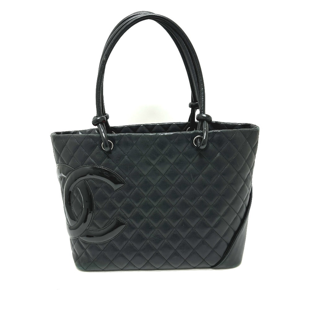 CHANEL Tote Bag A25169 Lambskin, Patent Leather black Matrasse Cambon Line