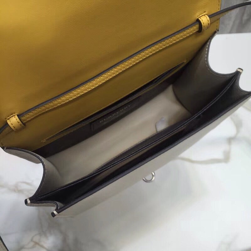 Top Quality Small Macken Colorblock Crossbody Beige/Yellow Bag For Women, Bags 9.5in/24cm