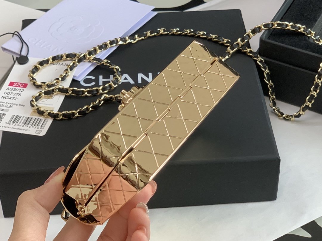 CHL Evening Top Qualityap Small Gold Bag For Women 12cm/4.5in