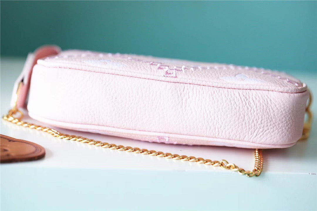 Top Quality Mini Pochette Accessoires Monogram Empreinte Pink For Women, Womens Handbags, Shoulder Bags And Crossbody Bags 6.1in/15.5cm Top Quality