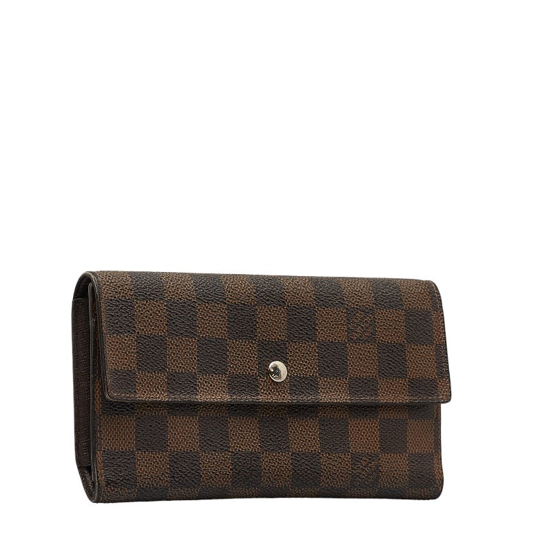 Louis Vuitton Louis Vuitton Damière N61217 Long Wallet PVC/Leather Evan Brown Ladies, Paris