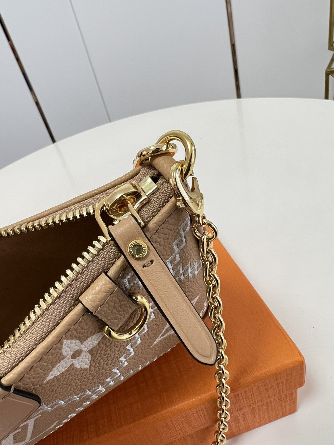 Top Quality Easy Pouch On Strap Monogram Empreinte Arizona Beige For Women, WoHandbags 7.5in/19cm Top Quality M81137