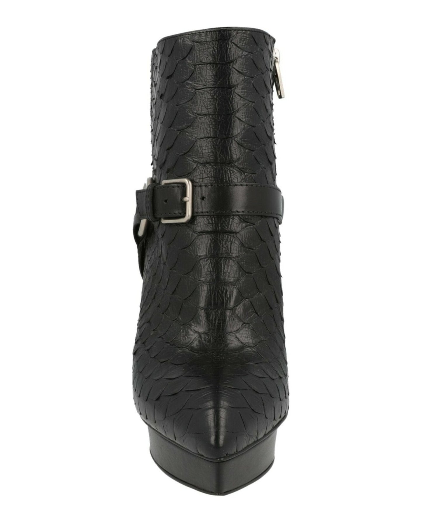 Saint Laurent Womens Janis Python Ankle Boots