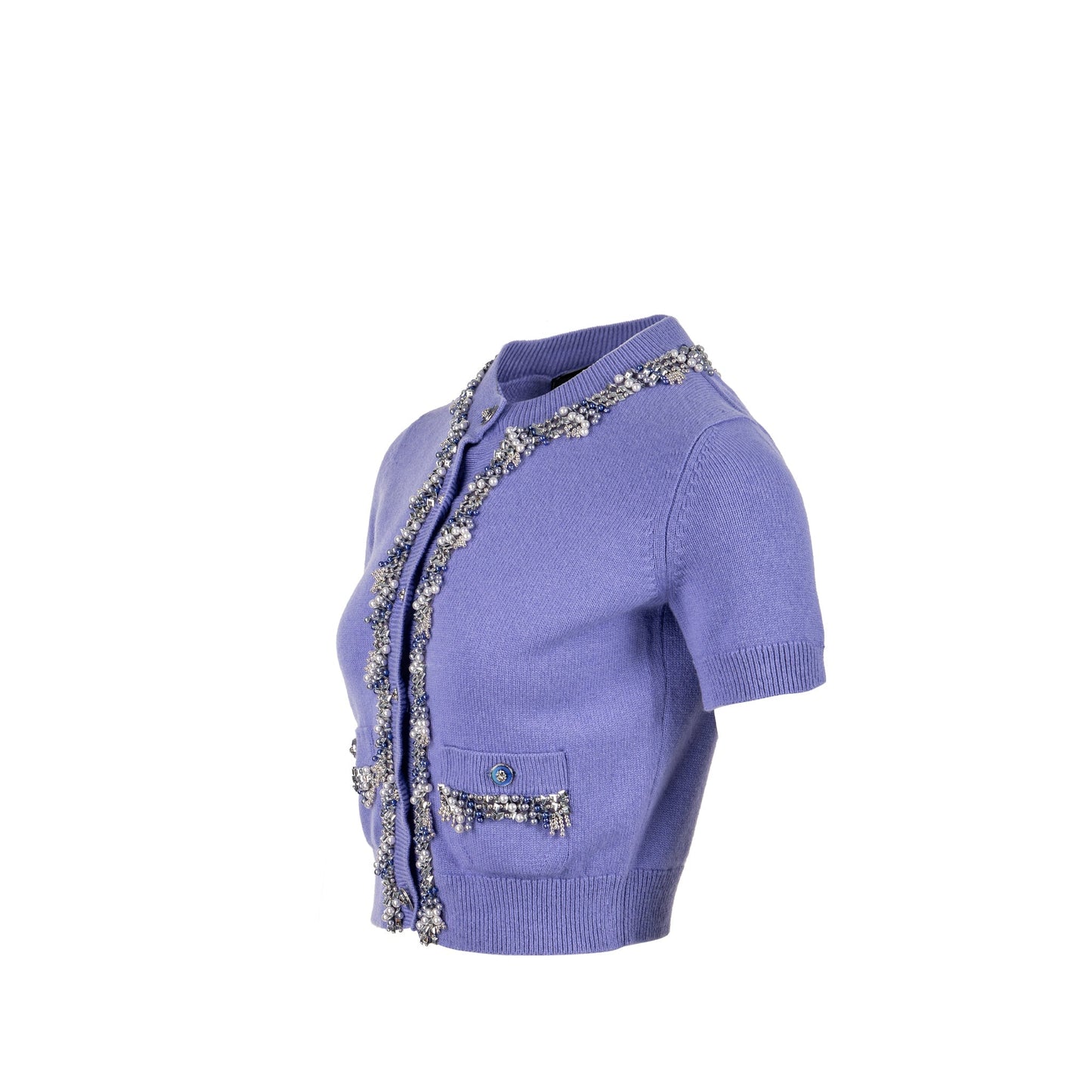 Chanel size 34 22P Cardigan cashmere Lilac
