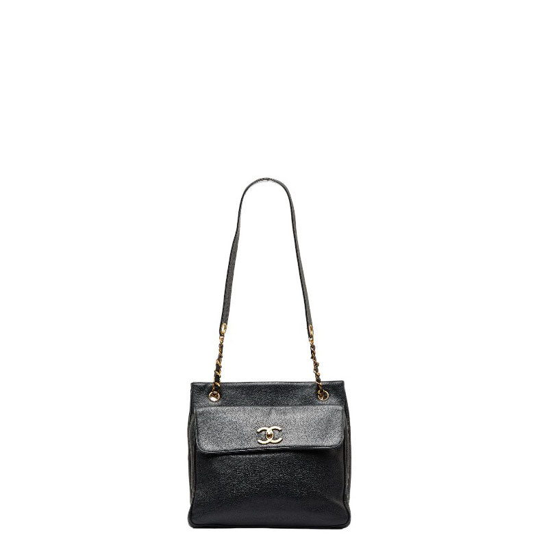 Chanel Cocomark Gold  Chain houlder Bag  Bag Black Caviar S  Chanel