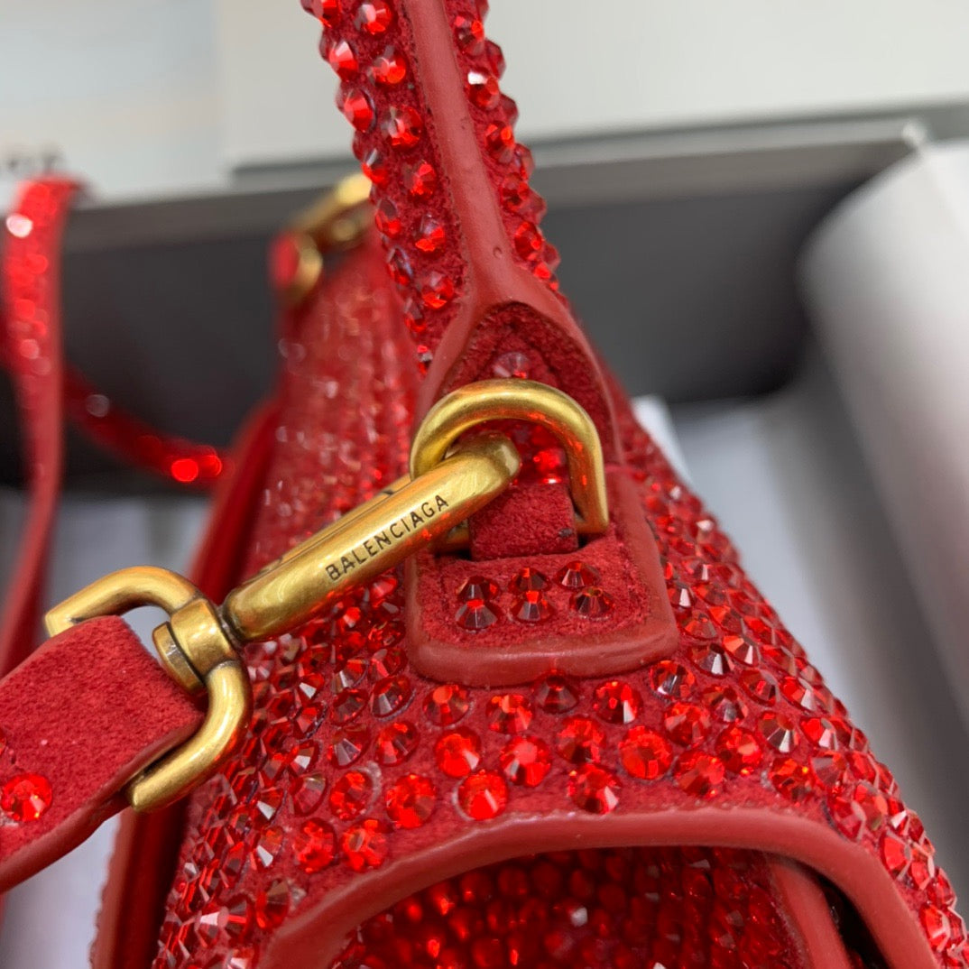 Top Quality Hourglass Small Handbag In Red, For Women,  Bags 9in/23cm