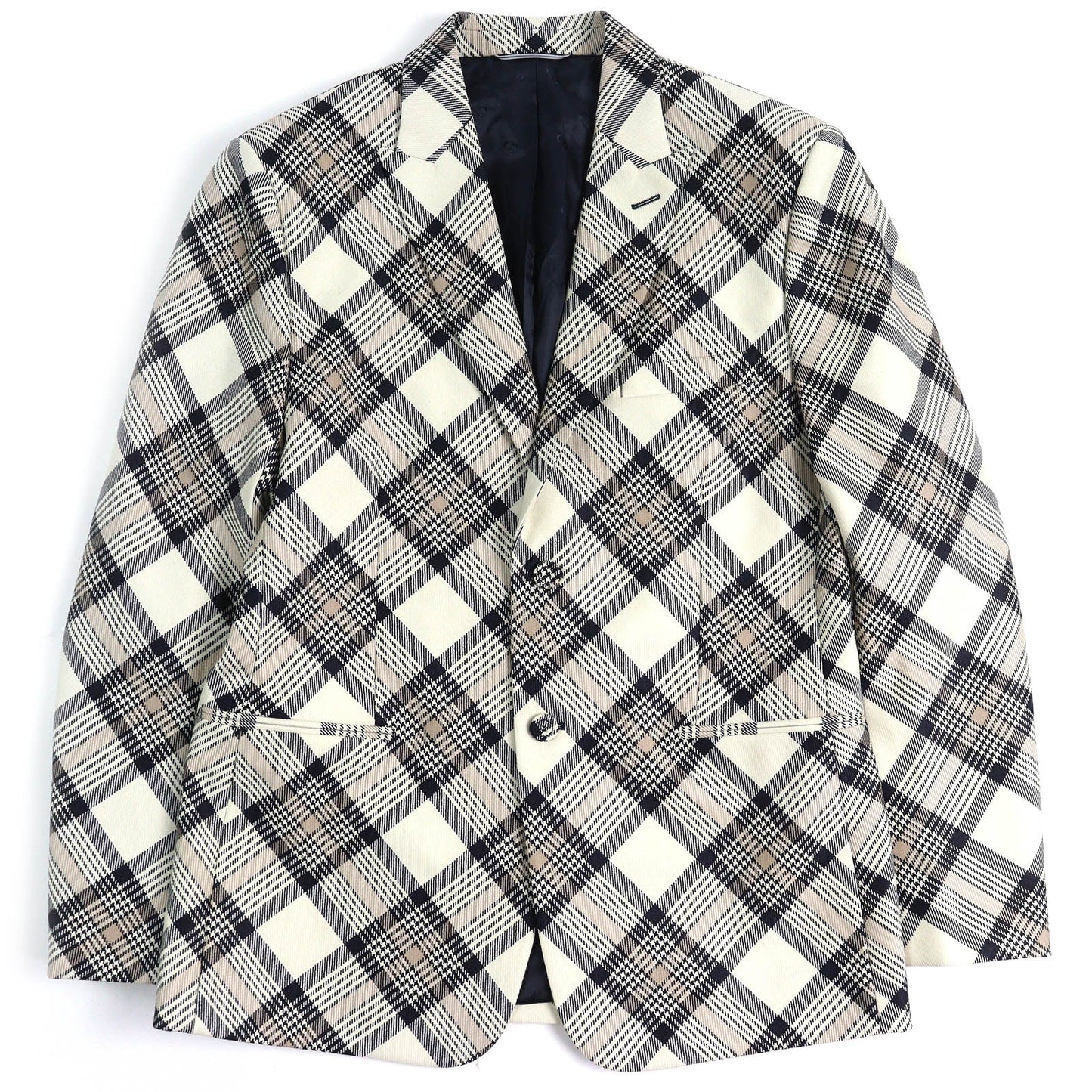 Dior 22AW wool Cupra Check Pattern Tailored Jacket