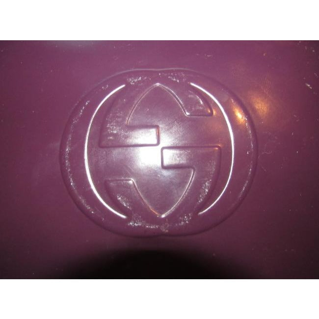 Gucci   Rich Eggplant Purplish Color Patent Leather Clutch