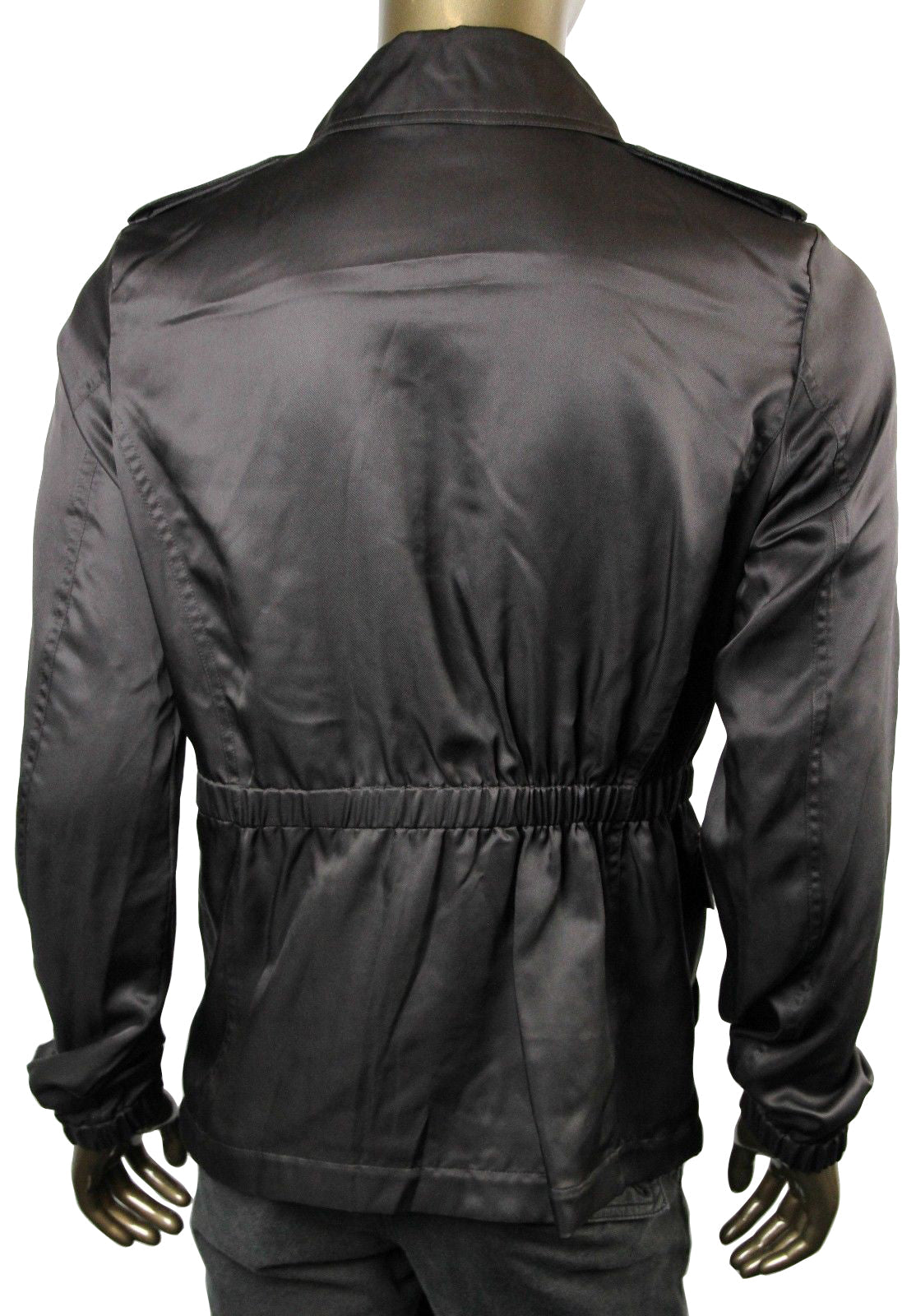 Gucci Men's Windbreak Blo  Brown Silk Jacket