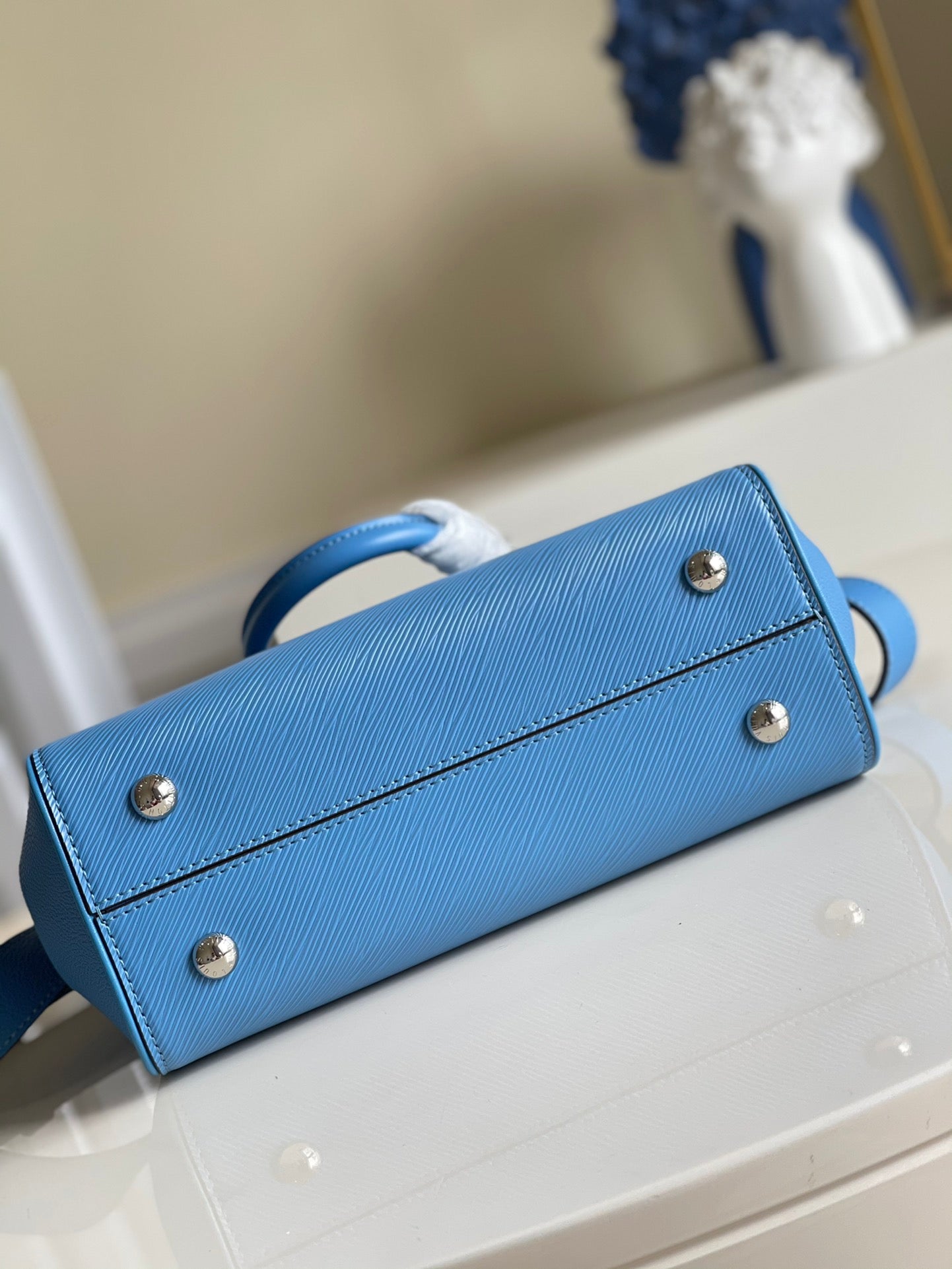 Top Quality Grenelle Tote PM Epi Blue For Women, Womens Handbags, Shoulder And Crossbody Bags 10.6in/27cm Top Quality