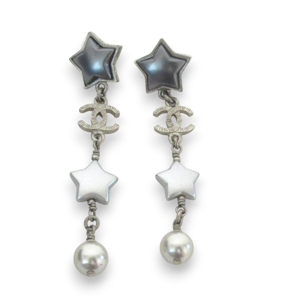 Chanel Coco Mark Star Long Earrings