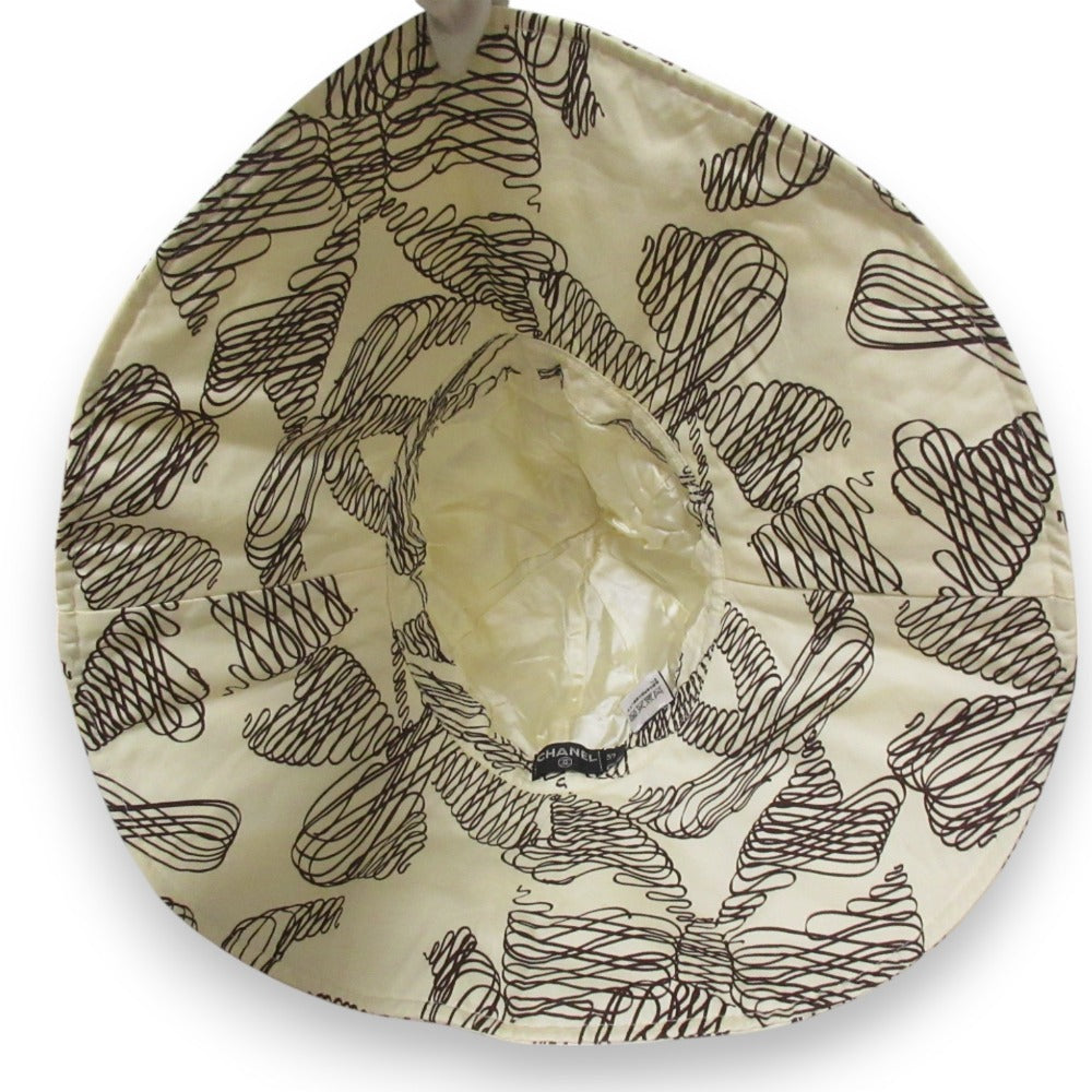 Chanel Allover Pattern Wide Hat